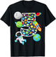 Outer Space 5 Year Old 5th Birthday Party Solar System T-Shirt - T-Shirt | Black