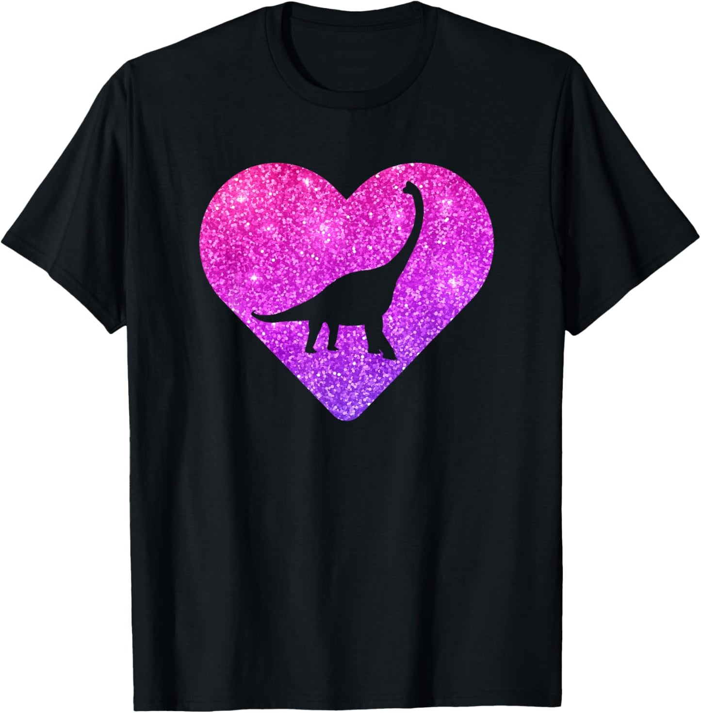 Cute Brachiosaurus Dinosaur Gift Girls Teens And Women T-Shirt - T-Shirt | Black