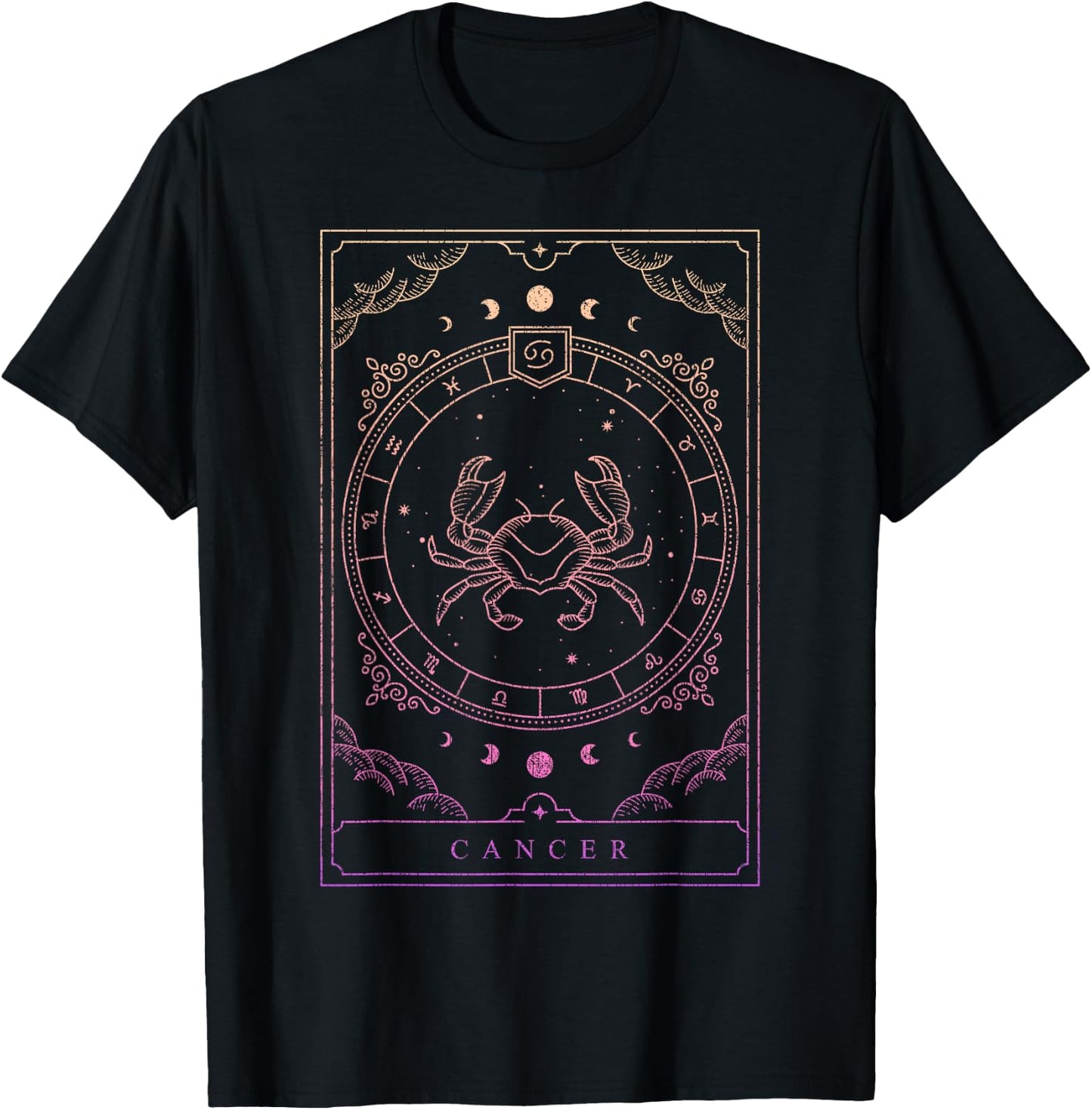 Cancer Birthday Accessory Women Zodiac Sign Cancer T-Shirt - T-Shirt | Black
