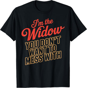I'm The Widow Heaven Memorial Husband Widow T-Shirt - T-Shirt | Black