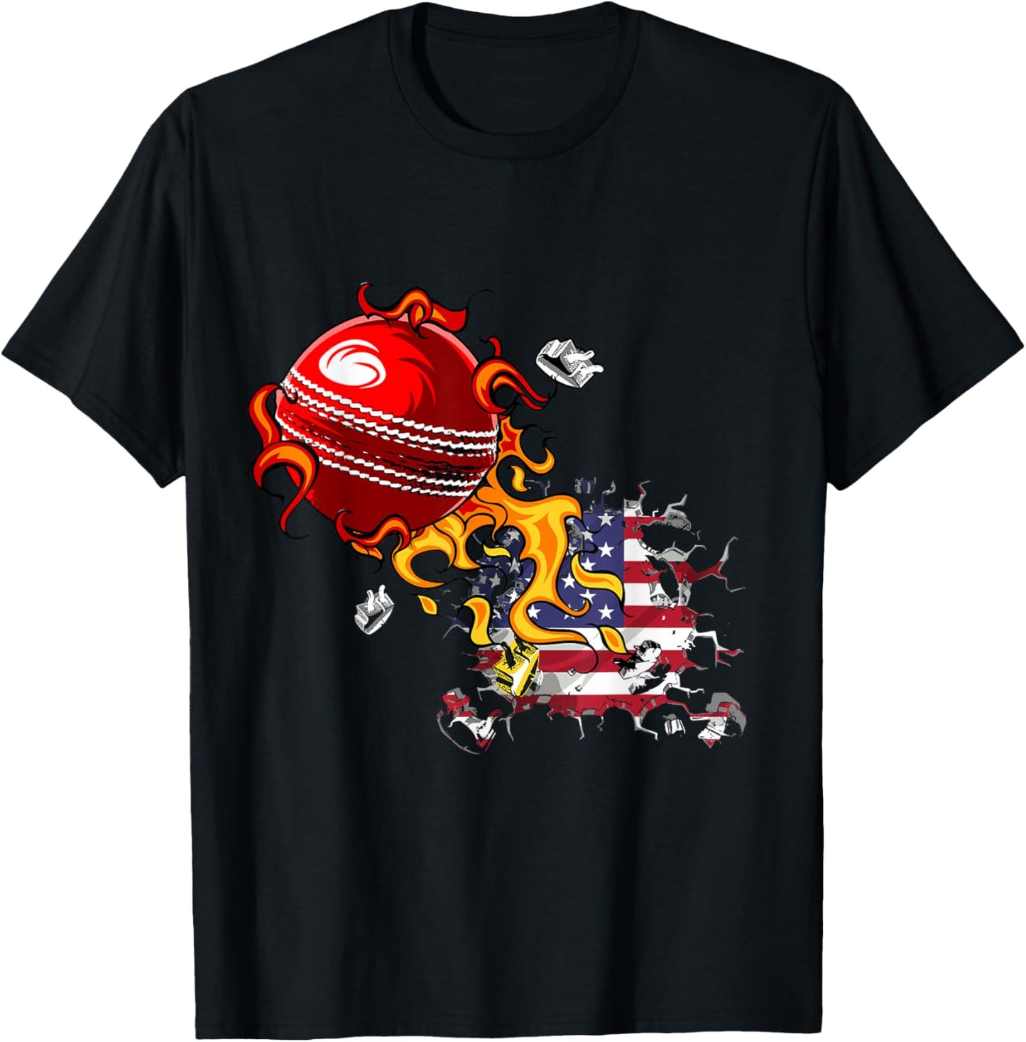 USA Cricket T-Shirt - T-Shirt | Black
