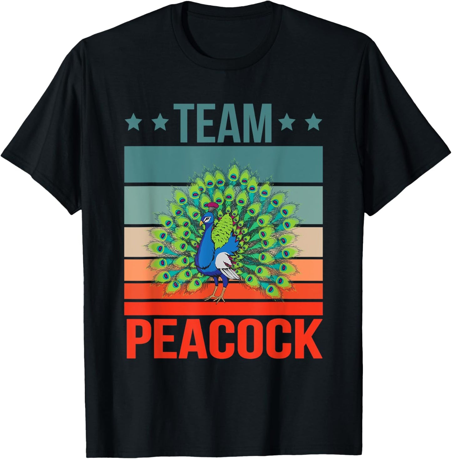 Team Peacock Quote Birdwatching Birding Bird Peacock T-Shirt - T-Shirt | Black