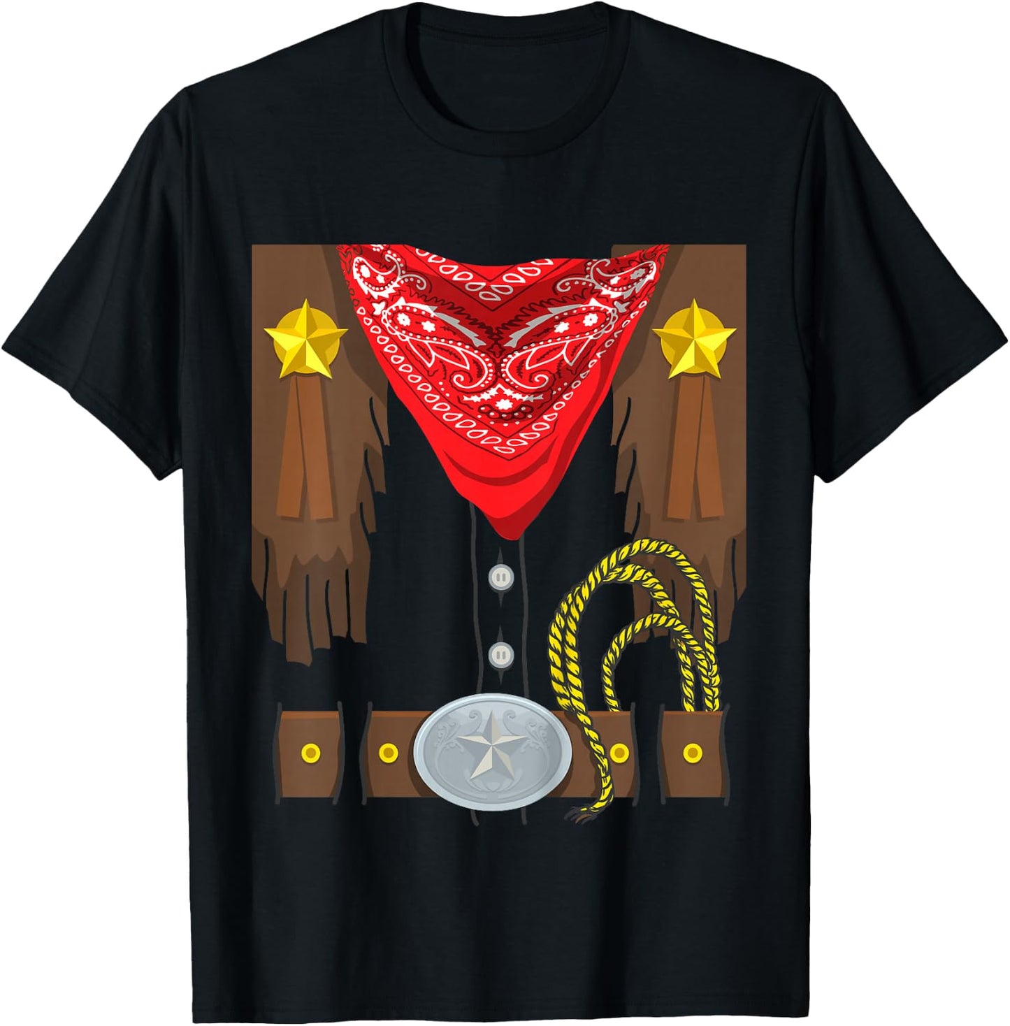Kids Rodeo Outfit Halloween Costume Kids Cowboy T-Shirt - T-Shirt | Black