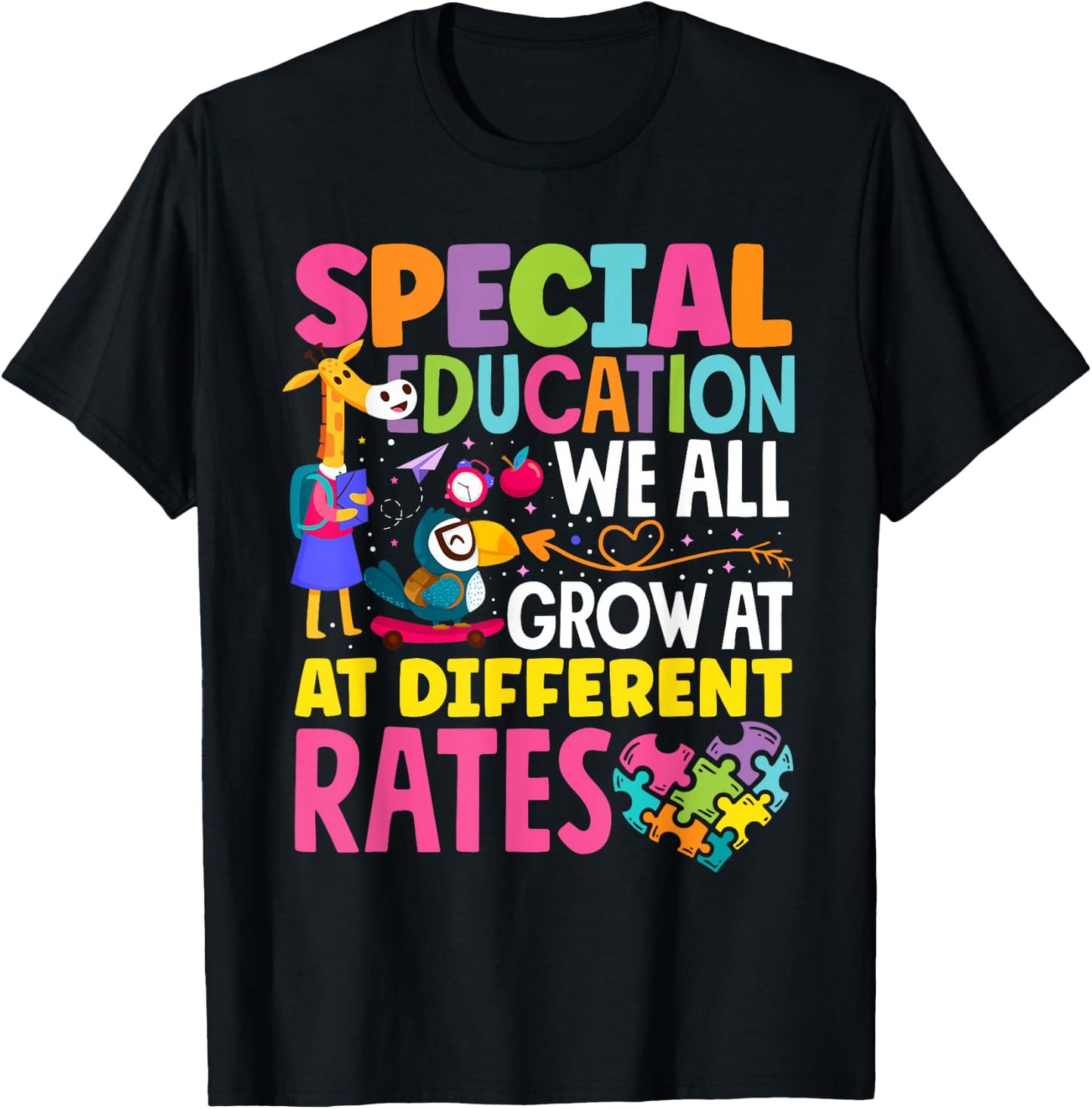 Paraeducator Paraprofessional SPED Teacher Special Education T-Shirt - T-Shirt | Black