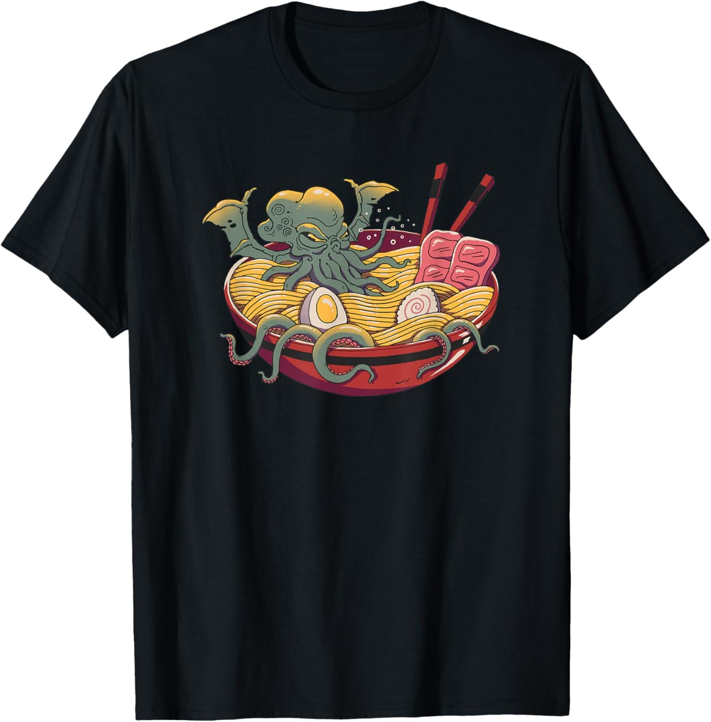 Ramen Cthulhu T-Shirt - T-Shirt | Black