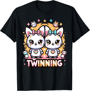 Twinning Shirts Twin to Win Twinsies Yes We're Twin Puppies T-Shirt - T-Shirt | Black