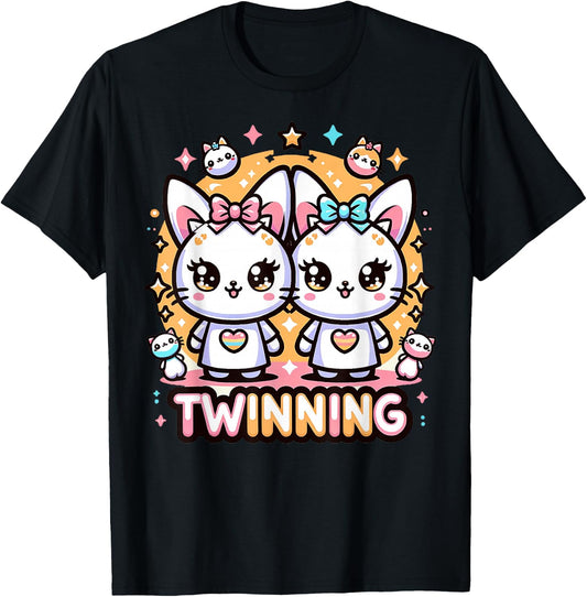 Twinning Shirts Twin to Win Twinsies Yes We're Twin Puppies T-Shirt - T-Shirt | Black