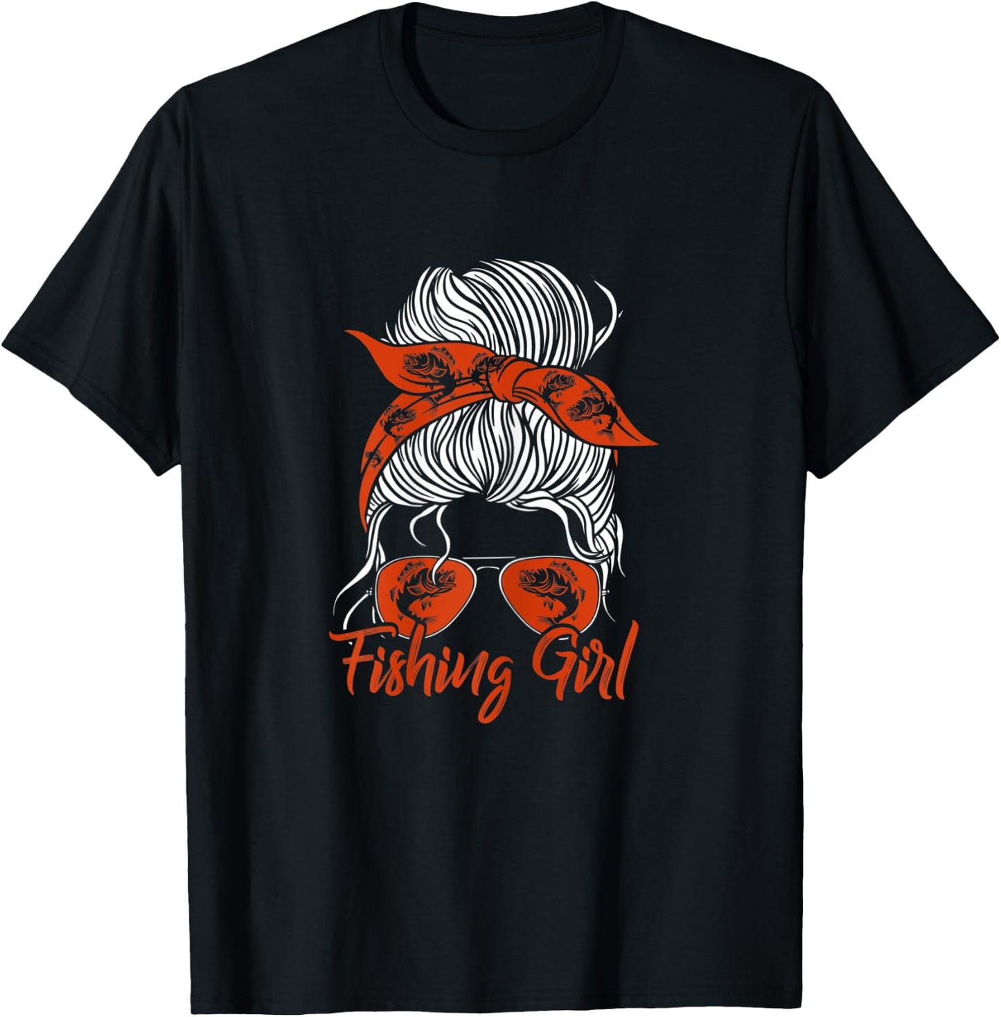 Fisherwomen Funny Fisher Fishing Girl T-Shirt - T-Shirt | Black