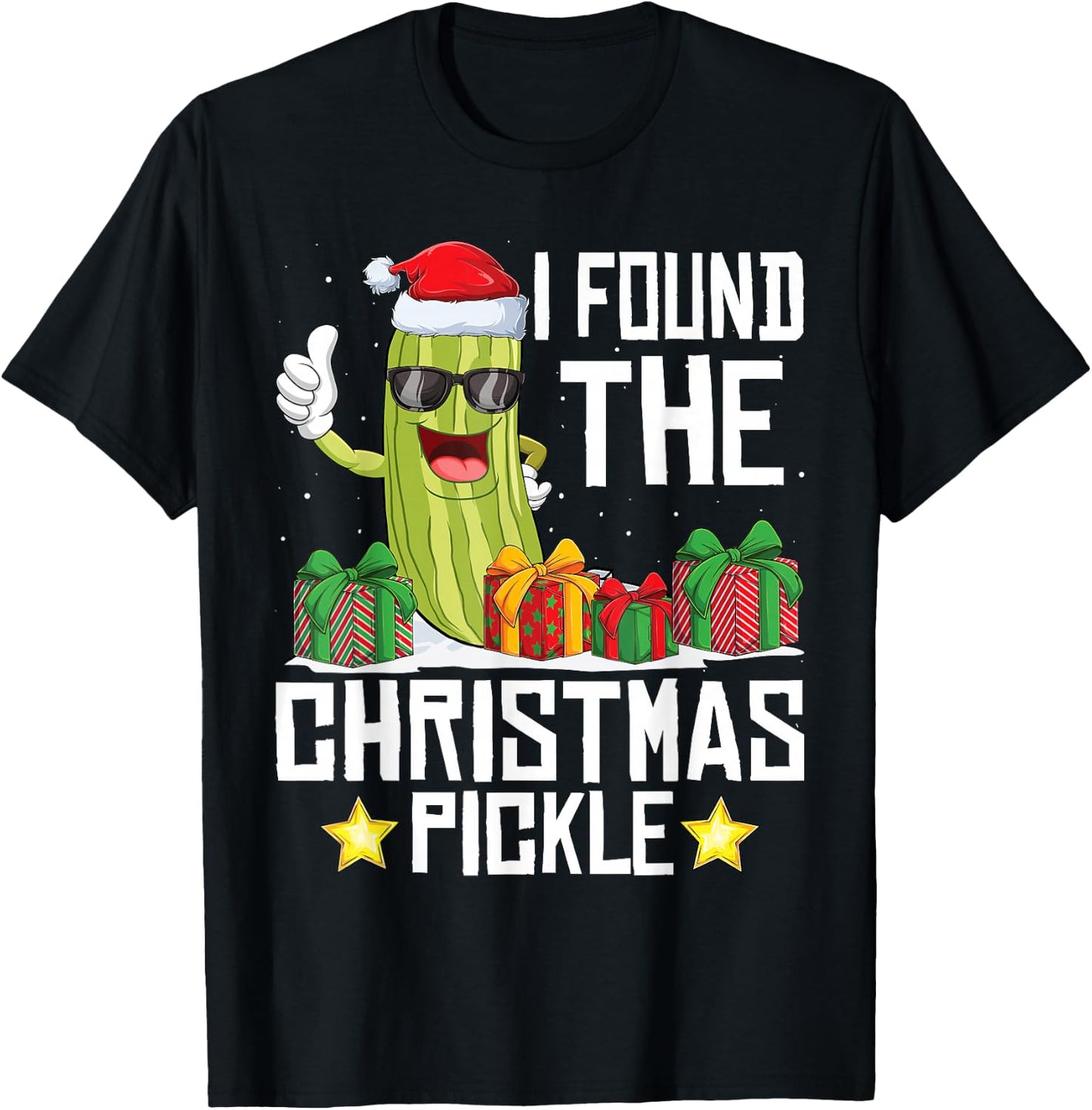 I Found The Christmas Pickle Funny Pickle Dabbing Dill T-Shirt - T-Shirt | Black