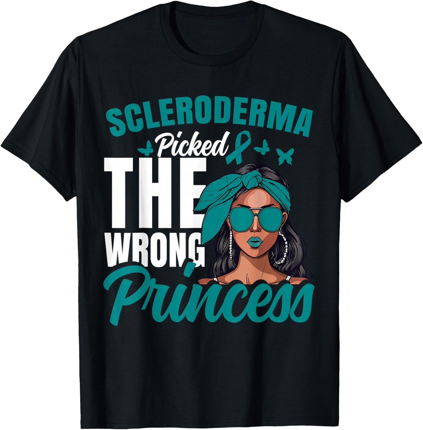 Scleroderma Awareness Princess Survivor Scleroderma T-Shirt - T-Shirt | Black