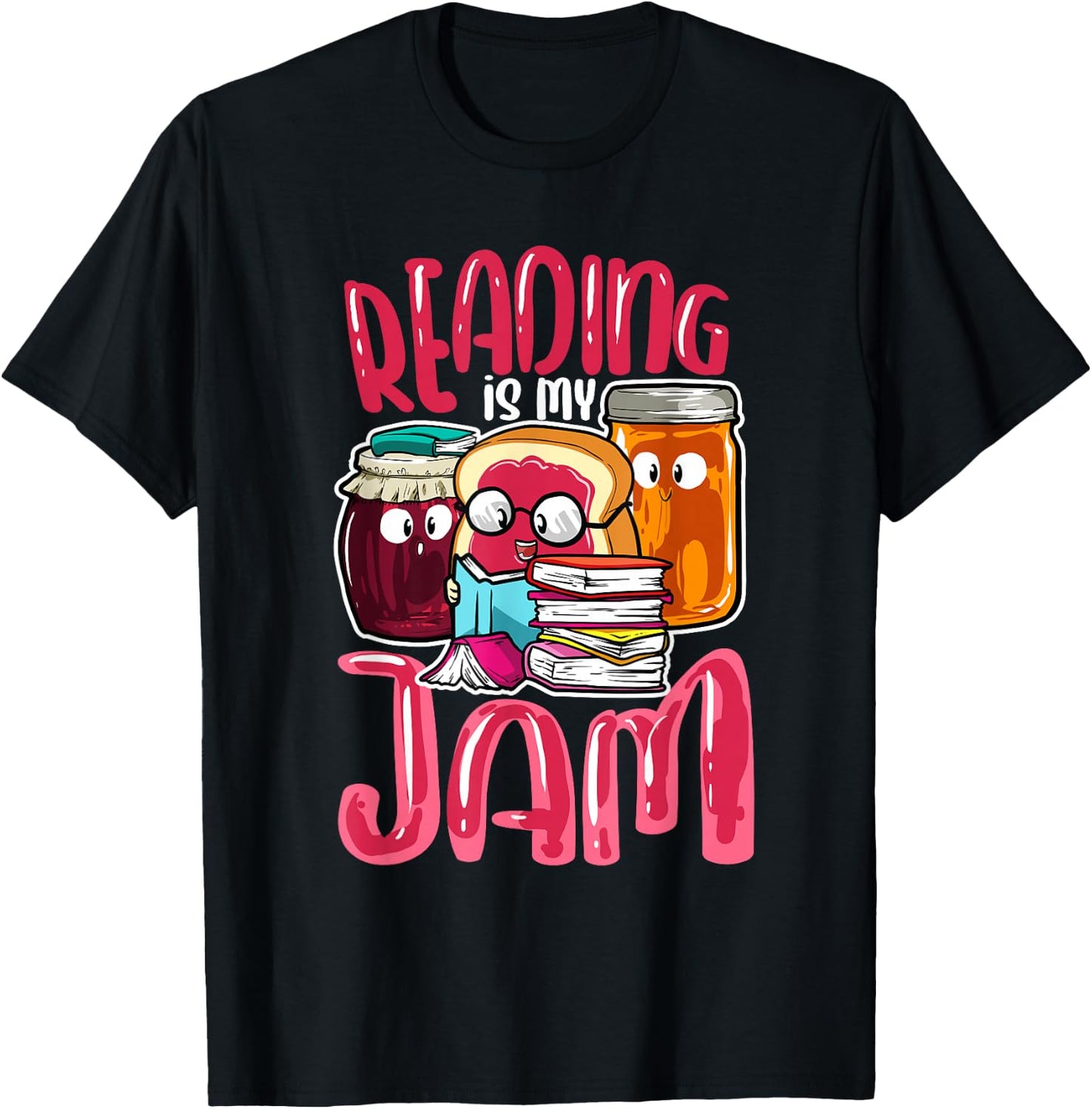 Kids Teacher I Love to Read Books Reading Is My Jam T-Shirt - T-Shirt | Black