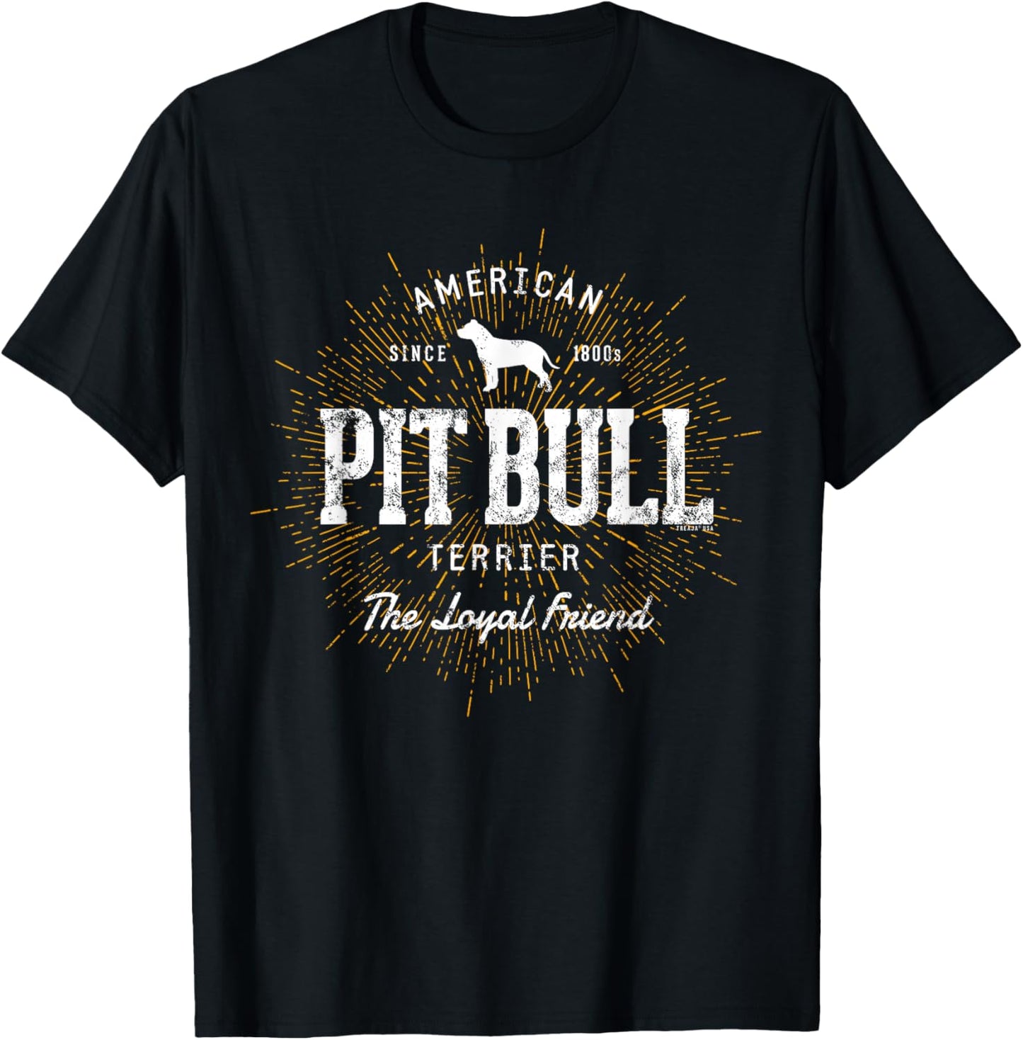 Vintage Pit Bull for Dog Lovers American Pit Bull Terrier T-Shirt - T-Shirt | Black