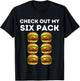 Funny Burger Abs Check Out My Six Pack Junkfood Burger Lover T-Shirt - T-Shirt | Black