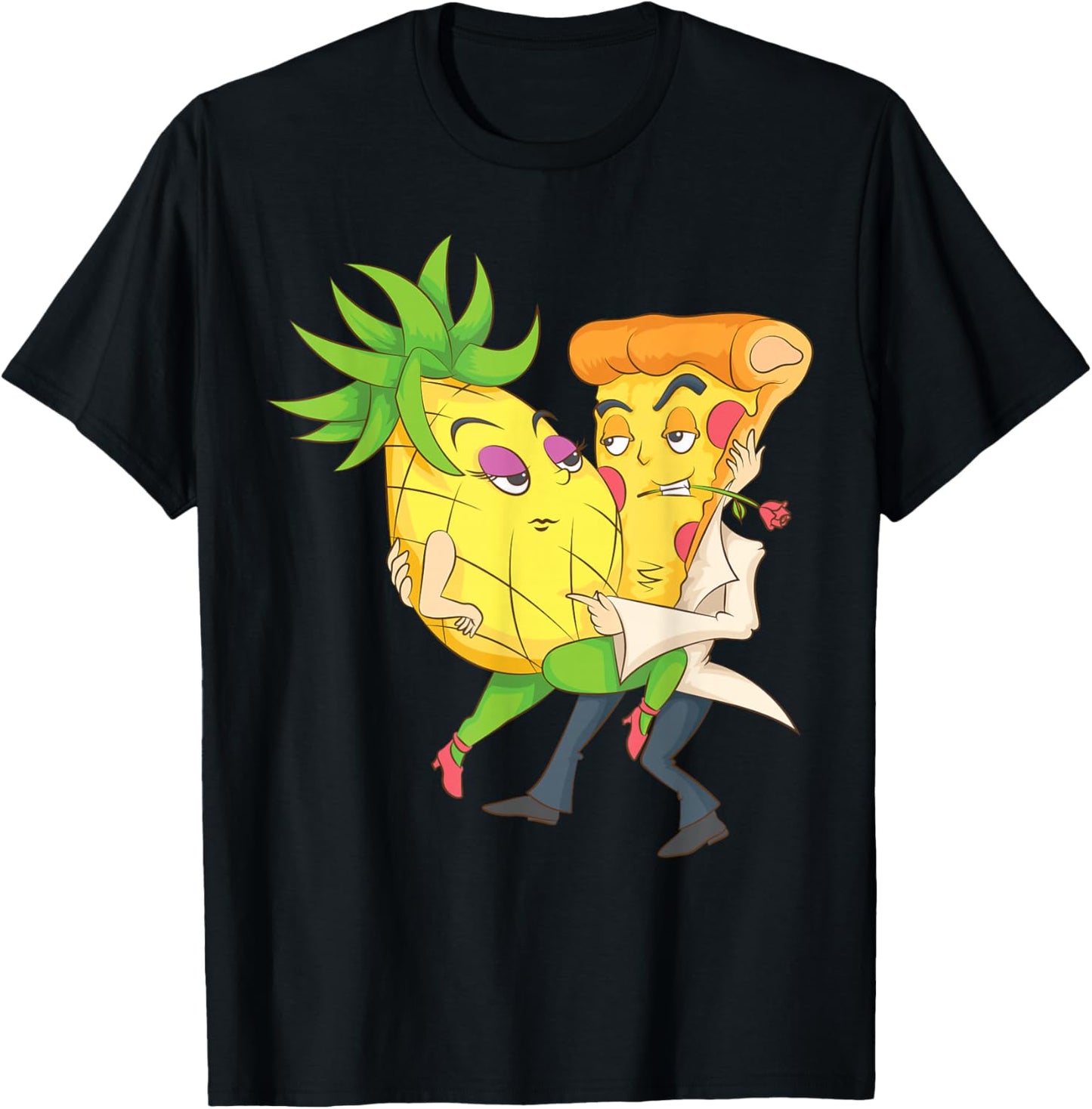 Cool Pizza Slice Pineapple Love Funny Italian Pie Eater Gift T-Shirt - T-Shirt | Black
