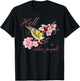 Funny Introvert Hell is Other People Floral Antisocial T-Shirt - T-Shirt | Black