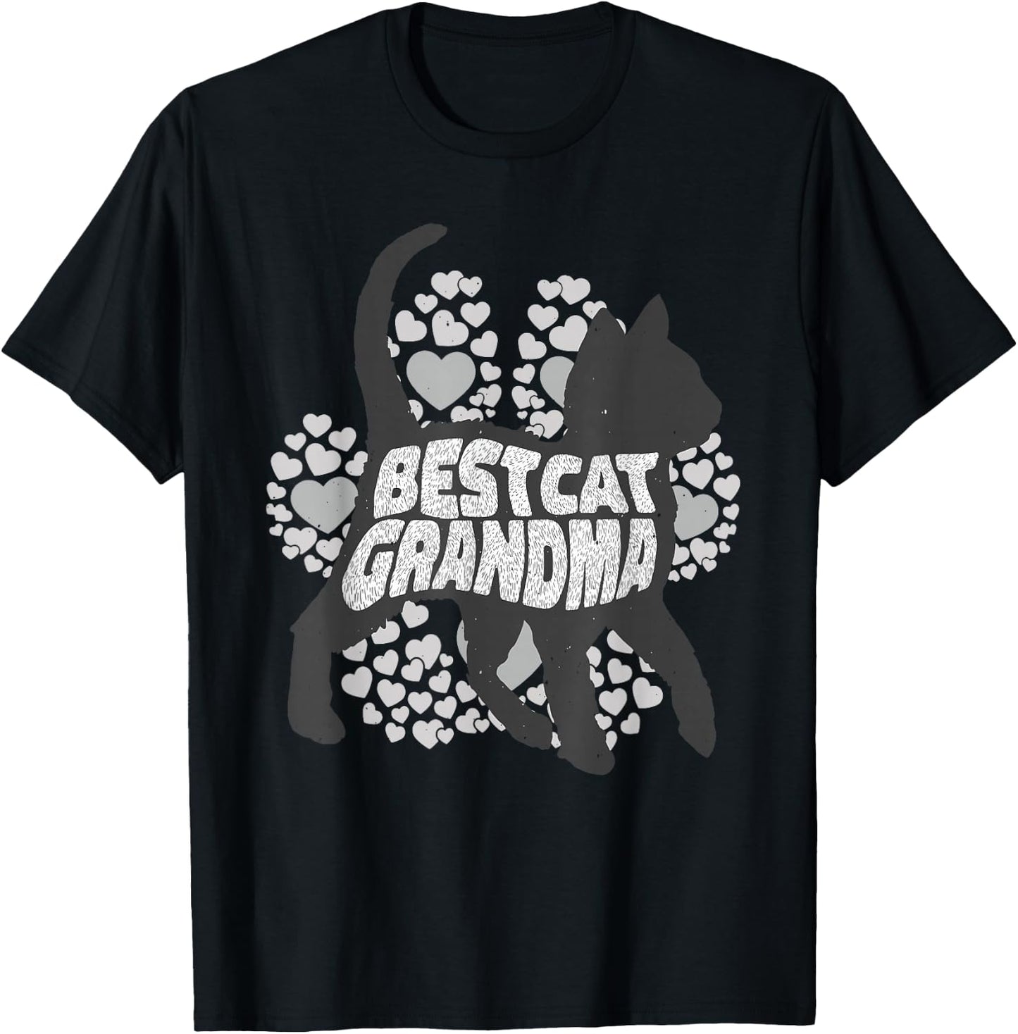 Best Cat Grandma T-Shirt - T-Shirt | Black