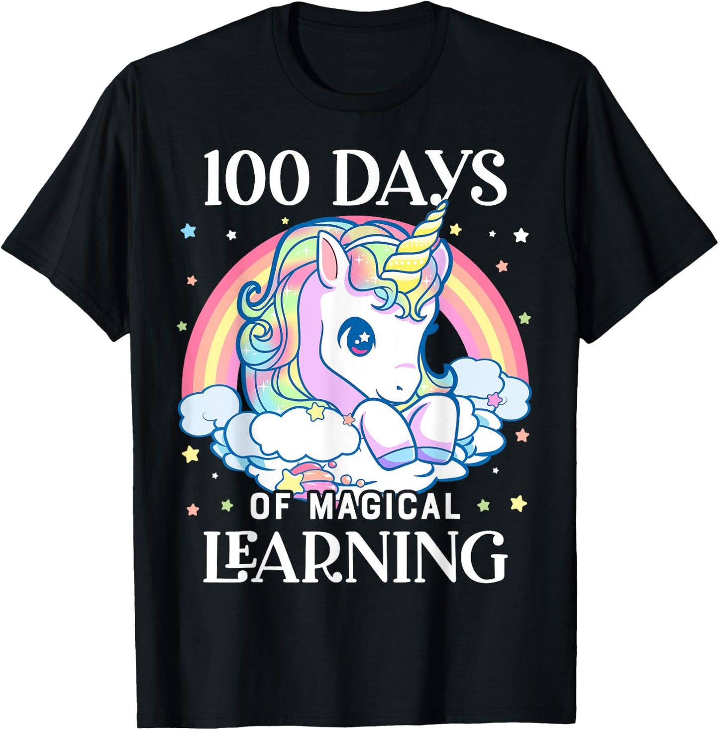 100 Days of School Unicorn Girls Teacher 100th Day of School T-Shirt - T-Shirt | Black