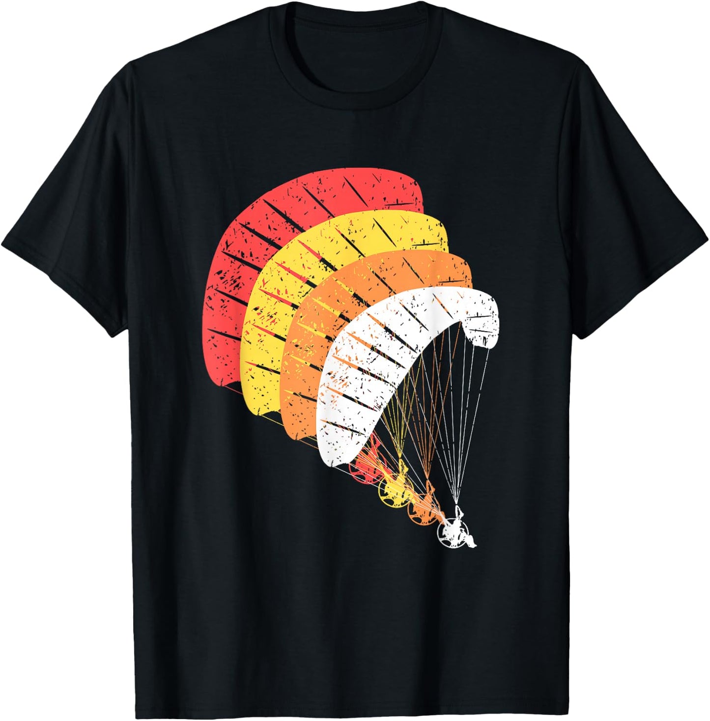 Vintage Powered Paragliding Shirt Paramotor Gift Paraglider T-Shirt - T-Shirt | Black