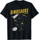 Funny Dinosaurs in space astronaut astrologist cartoon shirt T-Shirt - T-Shirt | Black