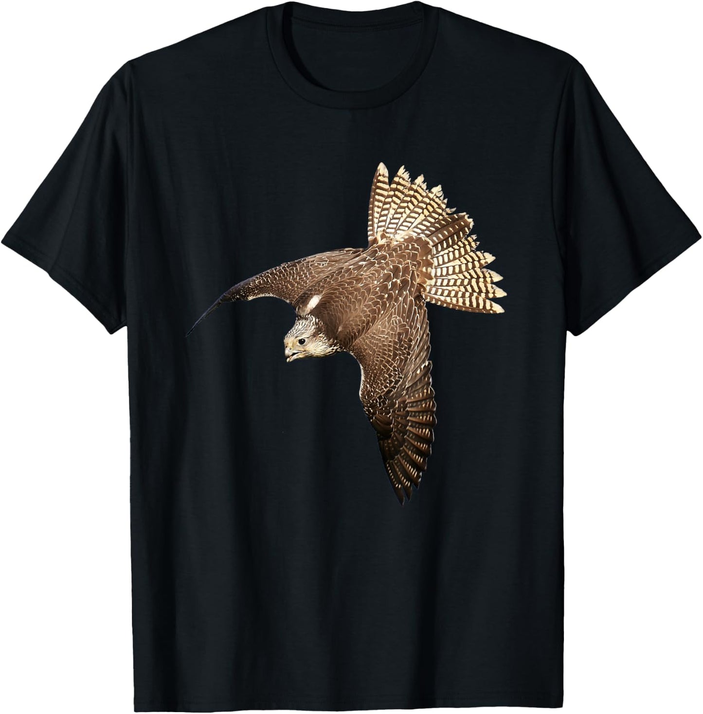 Beautiful Falcon Raptor Flight Bird of Prey for Falconer T-Shirt - T-Shirt | Black