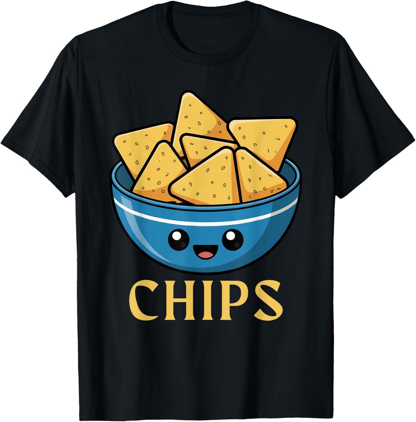 Chips Bowl Salsa Couple Nacho Kawaii Halloween Costume T-Shirt - T-Shirt | Black