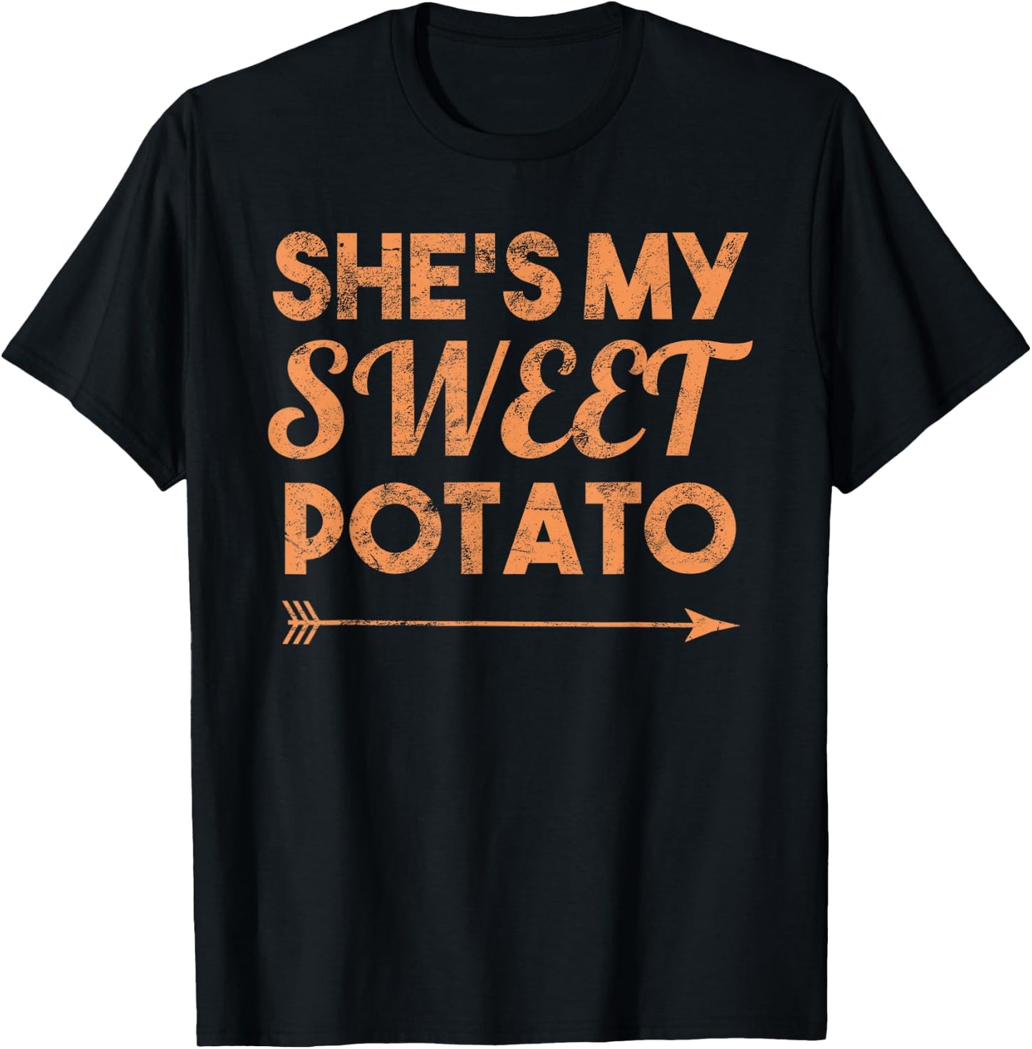 Shes My Sweet Potato I Yam Thanksgiving Matching Couple T-Shirt - T-Shirt | Black