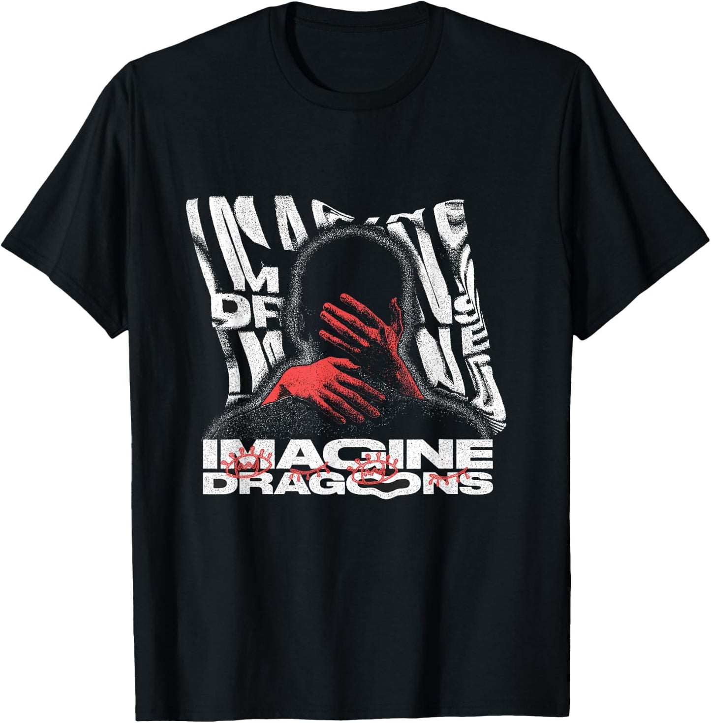 Official Imagine Dragons Exclusive Warp Hands T-Shirt - T-Shirt | Black