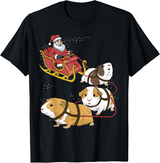 Guinea pigs Christmas T-Shirt - T-Shirt | Black