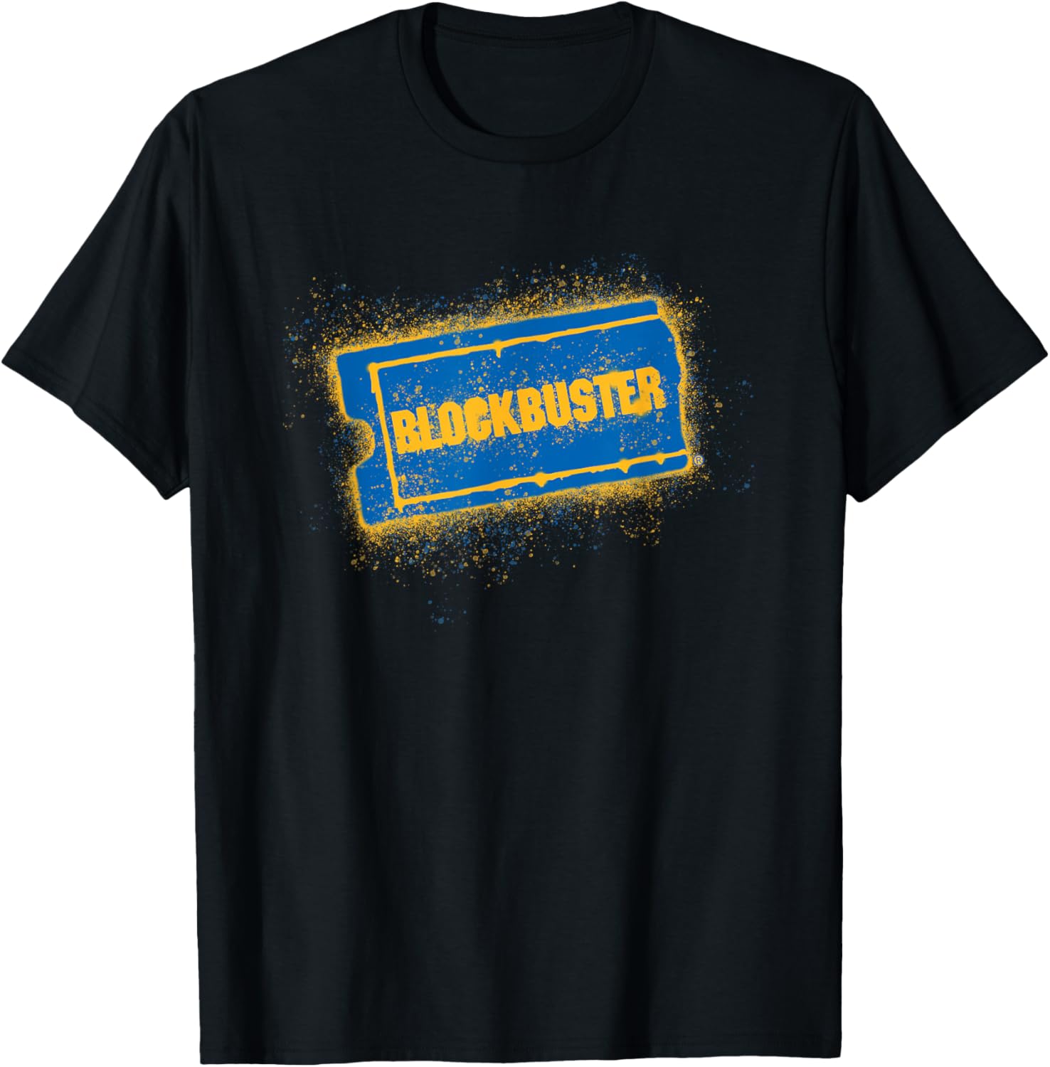 Blockbuster Splattered Logo T-Shirt - T-Shirt | Black