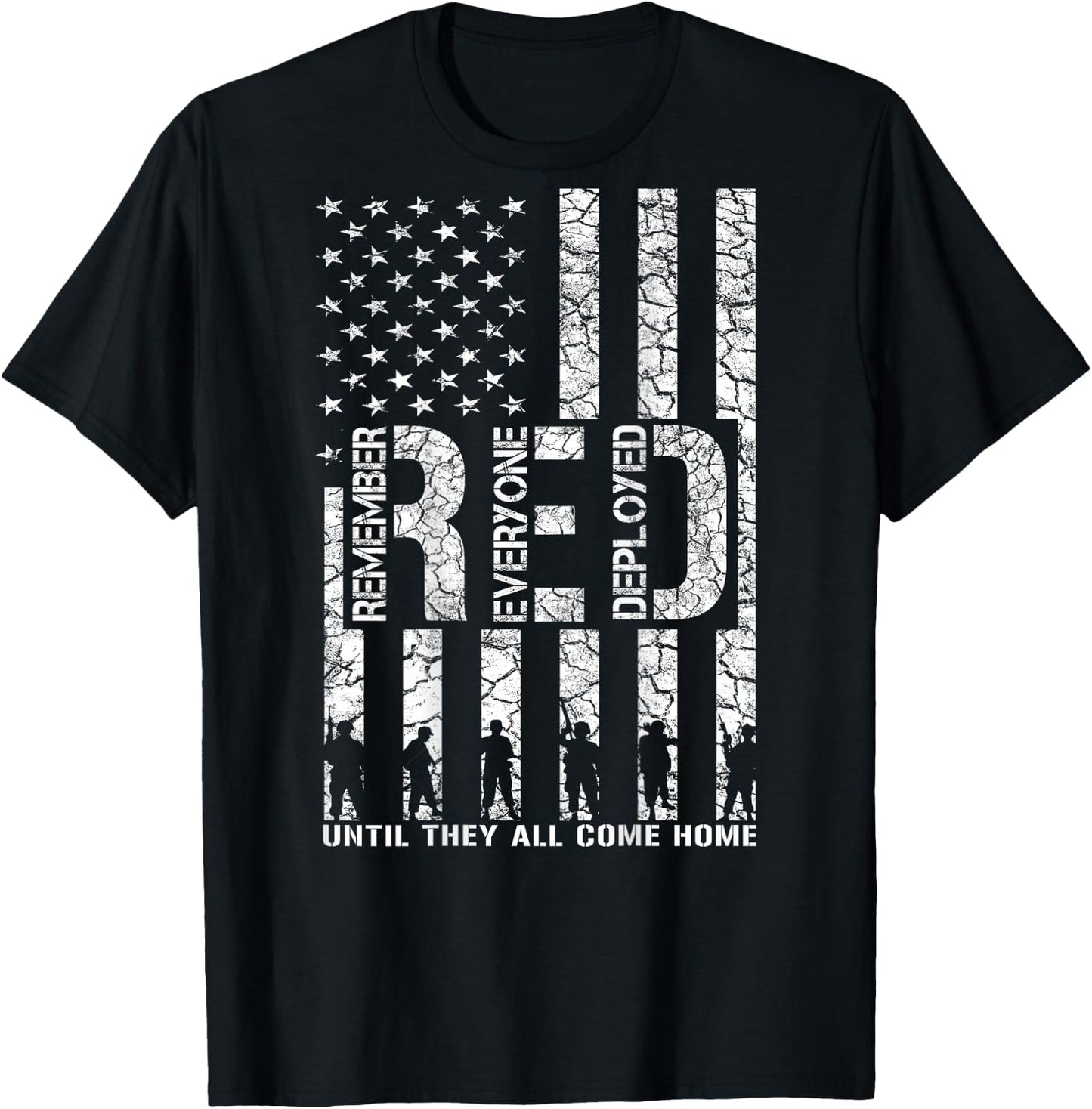 Red Friday Military Shirts - Until They All Come Home T-Shirt - T-Shirt | Black