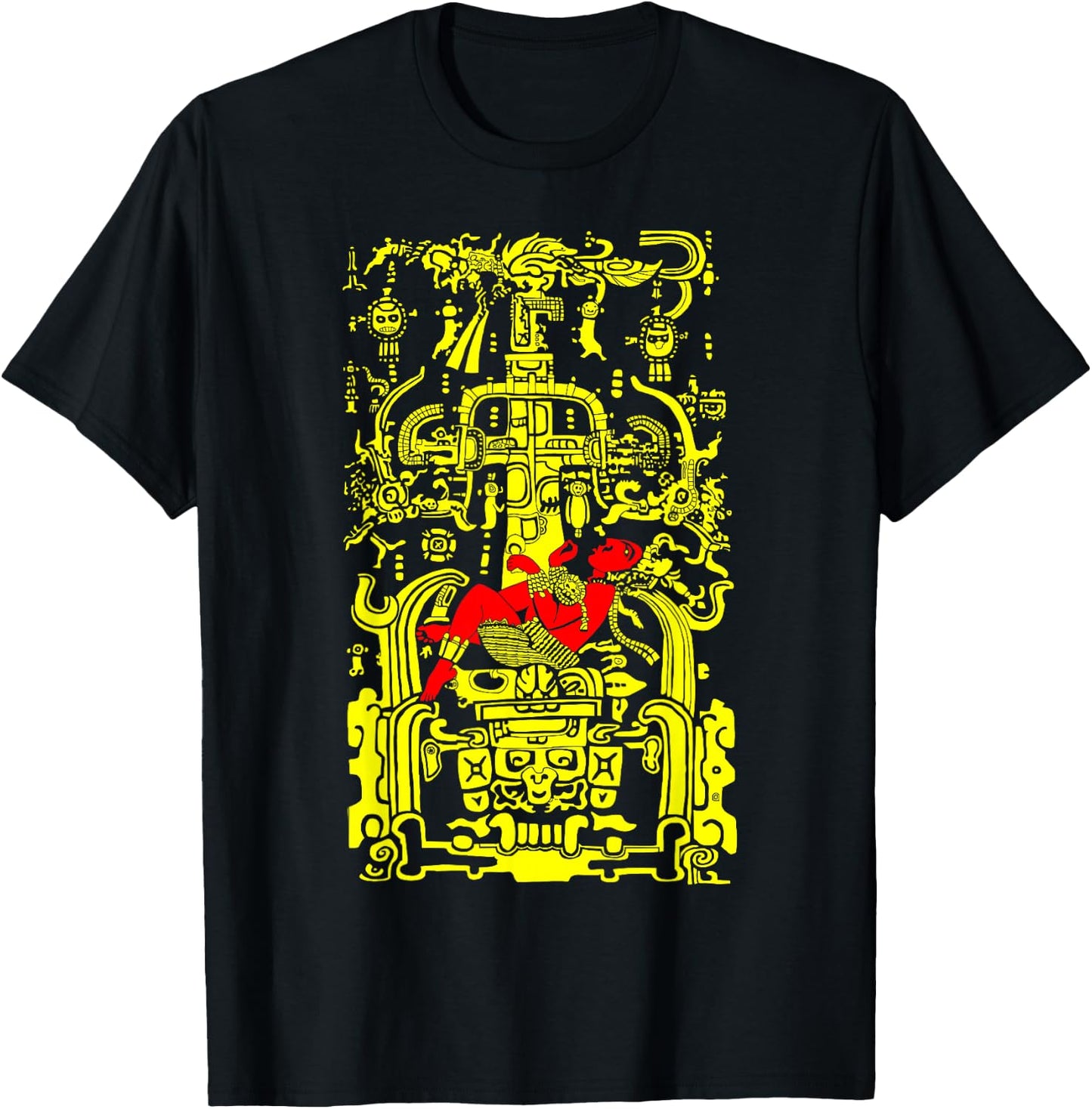 Mesoamerican Astronaut – Pre-Columbian Art Inspired Design T-Shirt - T-Shirt | Black