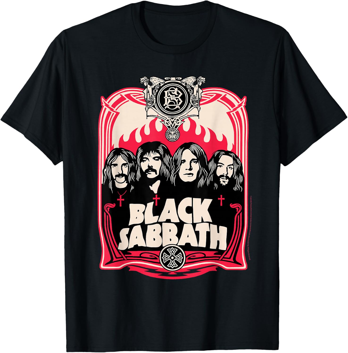 Black Sabbath Official Red Flames T-Shirt - T-Shirt | Black