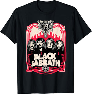 Black Sabbath Official Red Flames T-Shirt - T-Shirt | Black