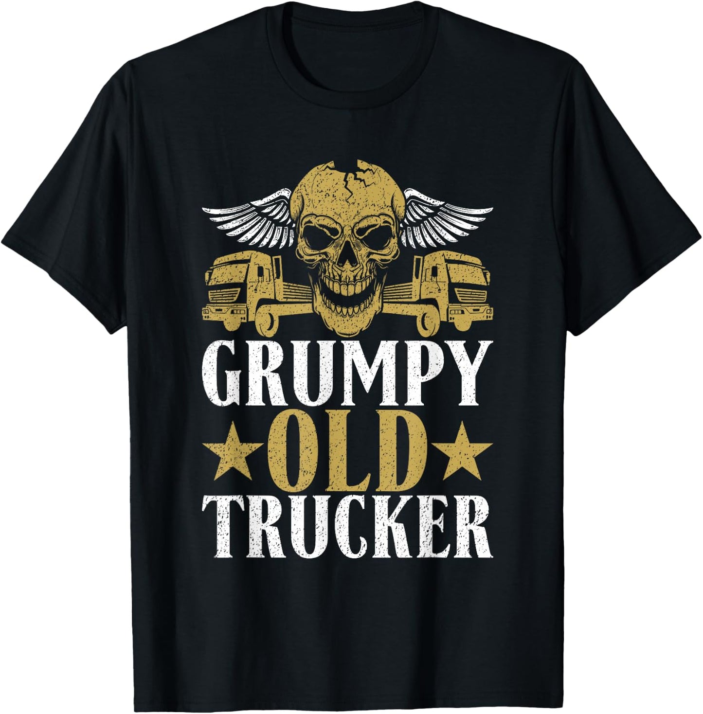 Grumpy old Trucker Truck Driver T-Shirt - T-Shirt | Black