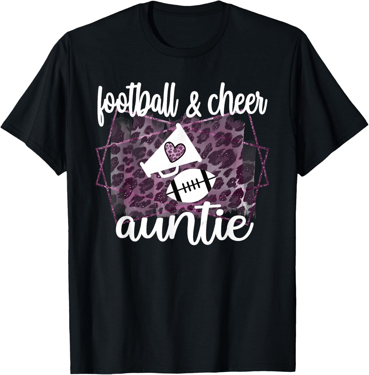Proud Football & Cheerleading Cheer Aunt T-Shirt - T-Shirt | Black