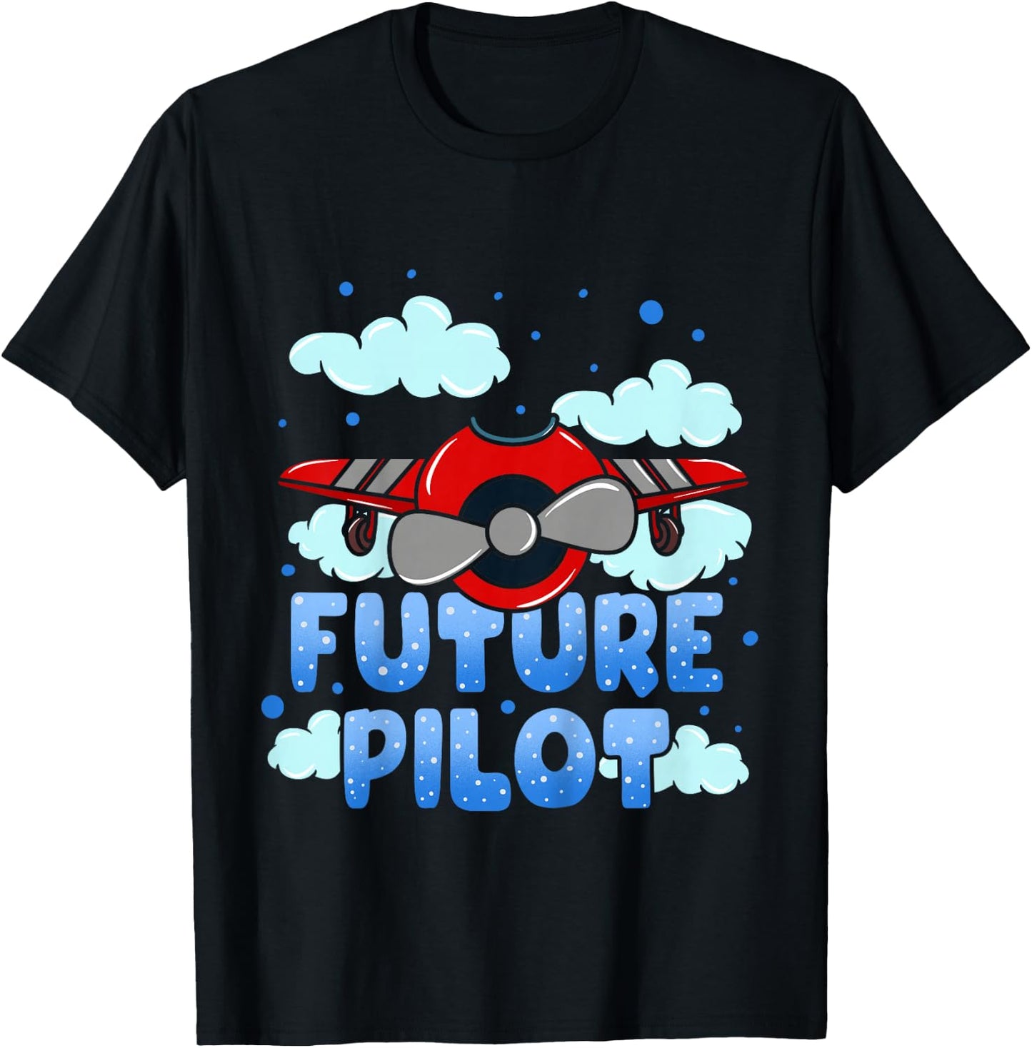Future Pilot Airplane Toddler Boy Girl T-Shirt - T-Shirt | Black