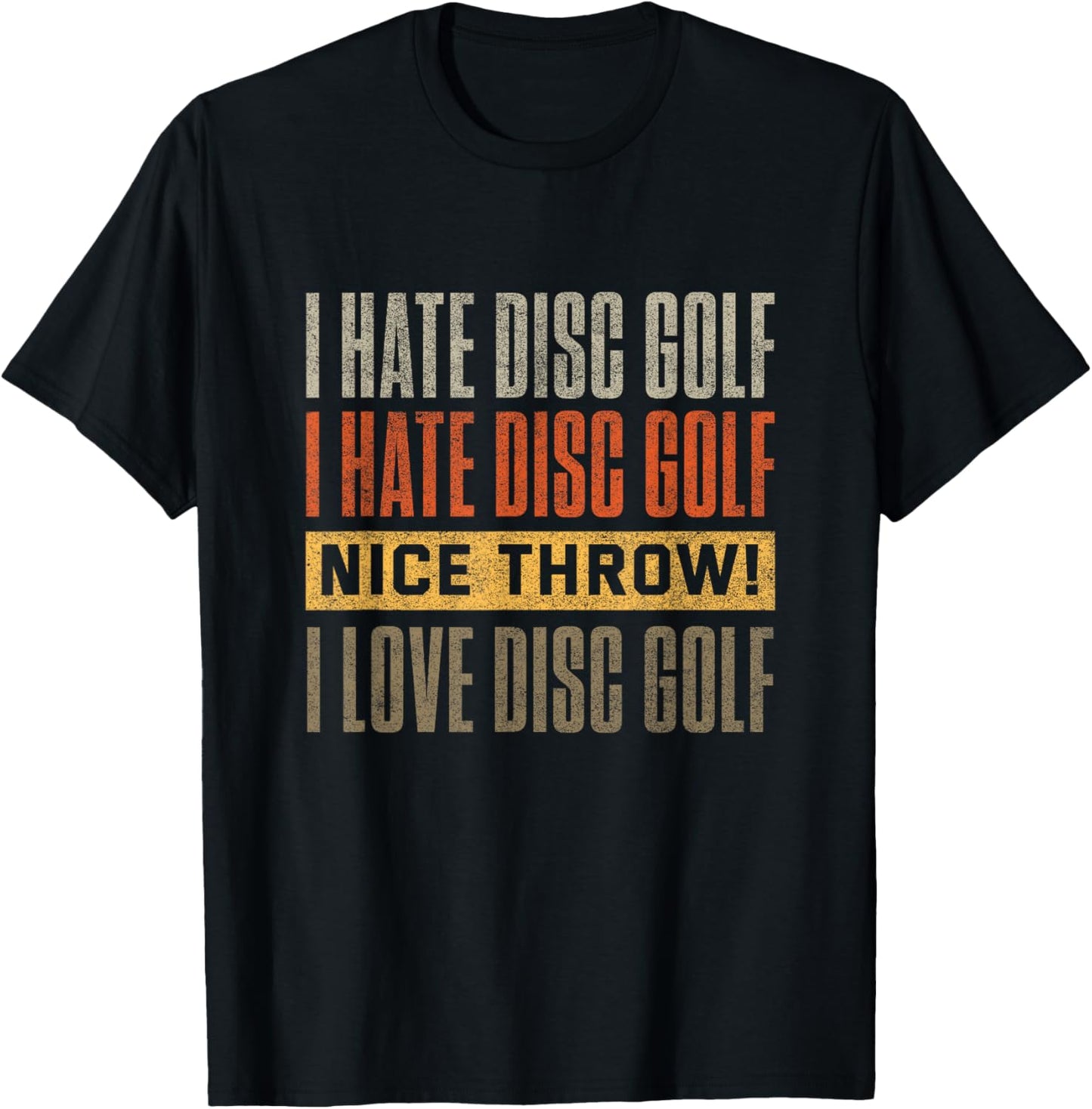 Funny Disc Golf Shirt Men Women Vintage Disc Golfing T-Shirt - T-Shirt | Black