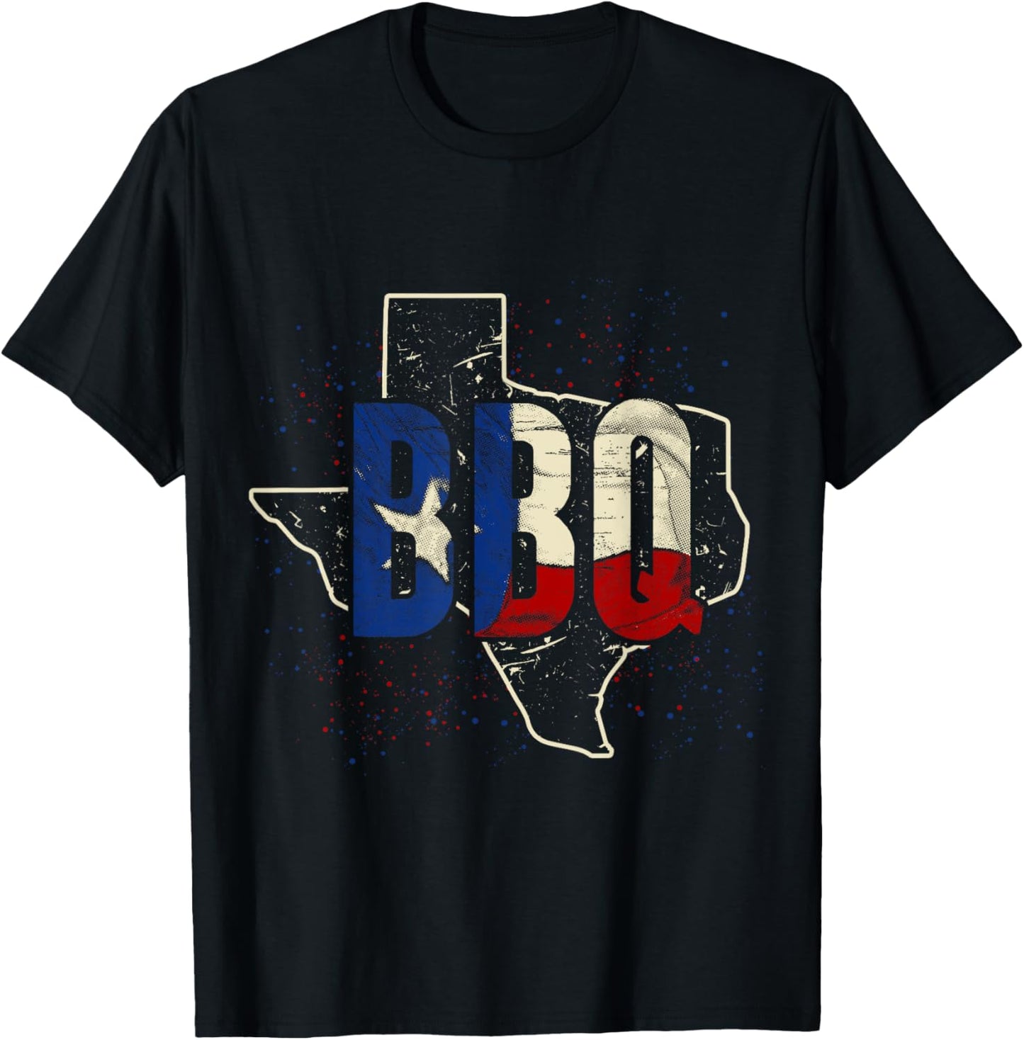 Texan Flag Proud American Gift BBQ Texas T-Shirt - T-Shirt | Black