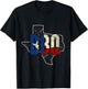 Texan Flag Proud American Gift BBQ Texas T-Shirt - T-Shirt | Black