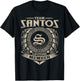 Team SANTOS Lifetime Member Vintage SANTOS Family T-Shirt - T-Shirt | Black