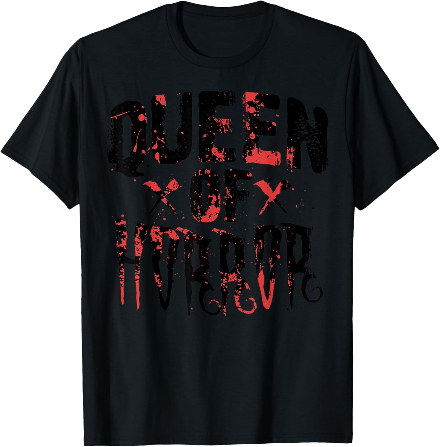 Funny Horror Movie Gift Scary Queen of Horror Mother's Day T-Shirt - T-Shirt | Black