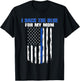I Back The Blue for My Mom Proud Police Officer's Family T-Shirt - T-Shirt | Black
