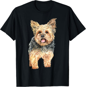 Watercolor | Yorkie Yorkshire Terrier Owners T-Shirt - T-Shirt | Black