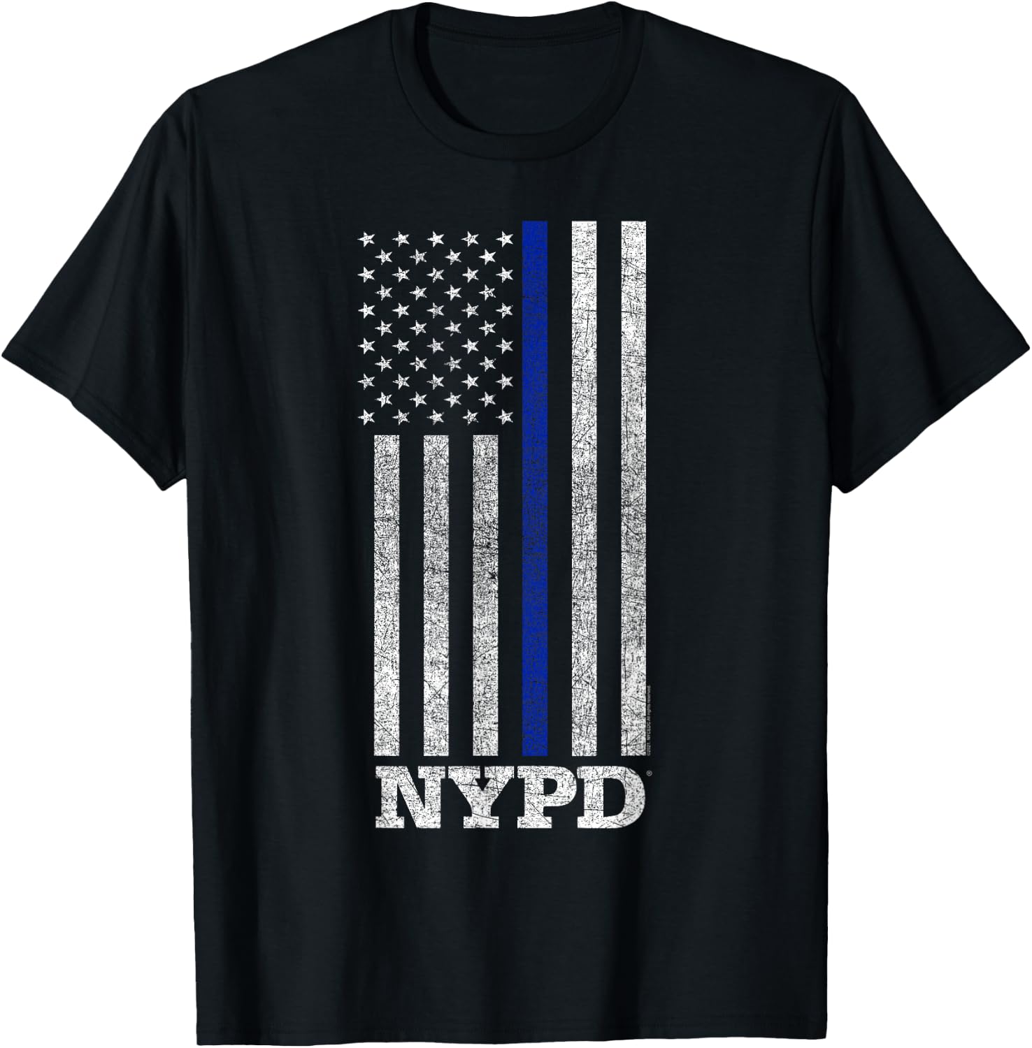 New York City NYPD Thin Blue Line T-Shirt - T-Shirt | Black