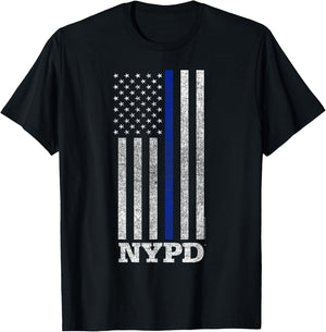 New York City NYPD Thin Blue Line T-Shirt - T-Shirt | Black