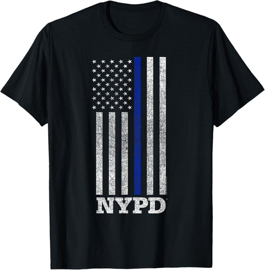 New York City NYPD Thin Blue Line T-Shirt - T-Shirt | Black