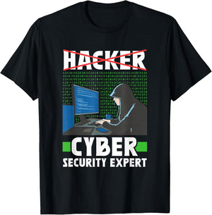 Hacker Cyber Security Expert Hack Computer It Hacking T-Shirt - T-Shirt | Black