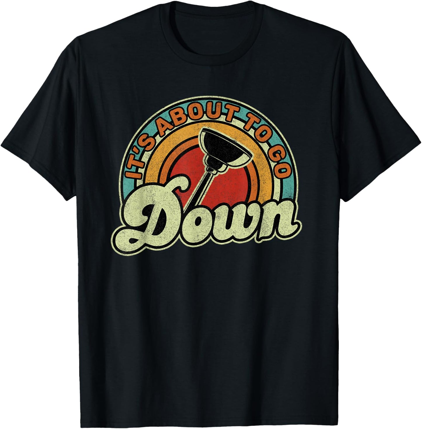 Funny Plumber Plumbing Men's Black Small Modern Retro Toilet Plunger T-Shirt - T-Shirt | Black