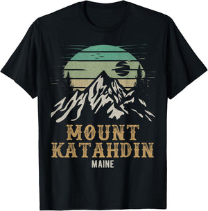 Mount Katahdin National Park Merchandise Hiking Mt Katahdin T-Shirt - T-Shirt | Black