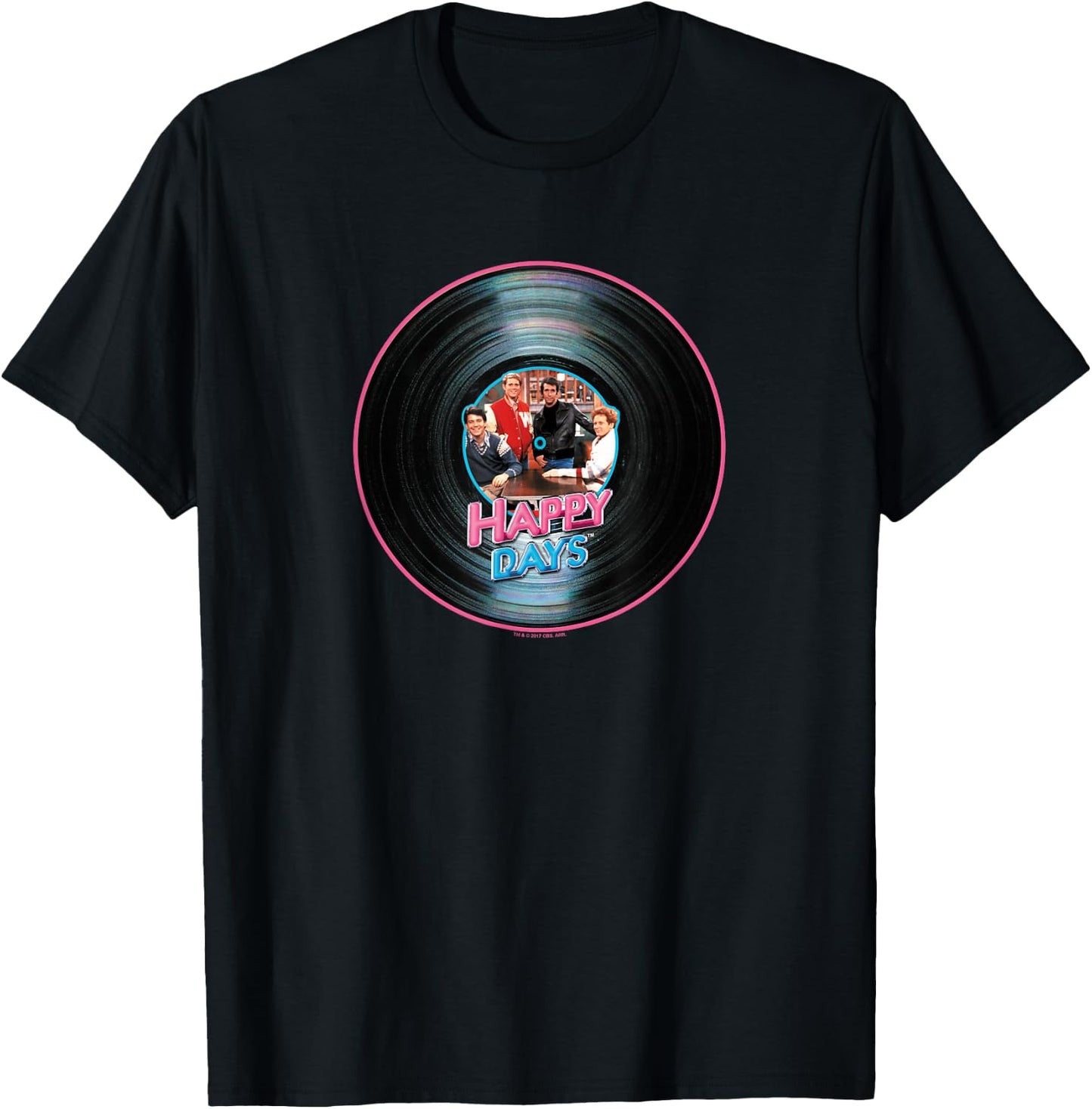 Happy Days On The Record T-Shirt - T-Shirt | Black